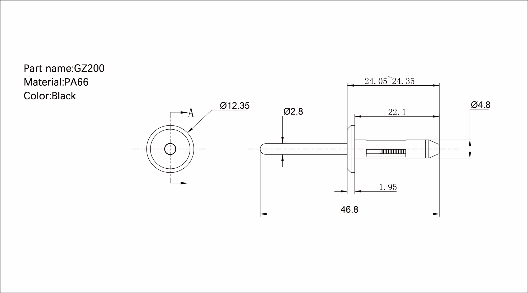 Plastic Blind Rivet GZ-200